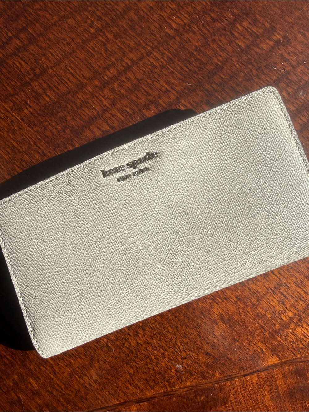 kate spade Cream Saffiano Leather Bifold Wallet